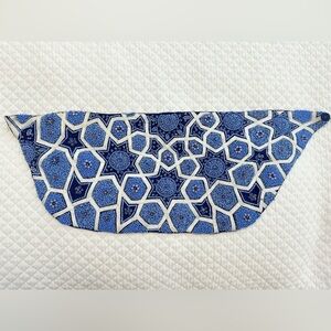 Mignonne Gavigan Beaded Scarf Necklace Blue & White